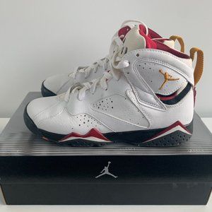 Air Jordan 7 Retro GS WHITE/BLACK/CARDINAL RED size 6 Youth/7.5 Women